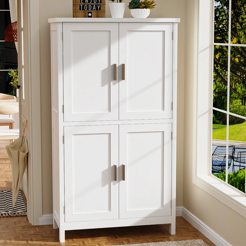 Kitchen Cabinets, 109 cm High wardrobe Kitchen Buffet, Buffet wardrobe with 4 Doors, Dining Room wardrobe for living room, kitch