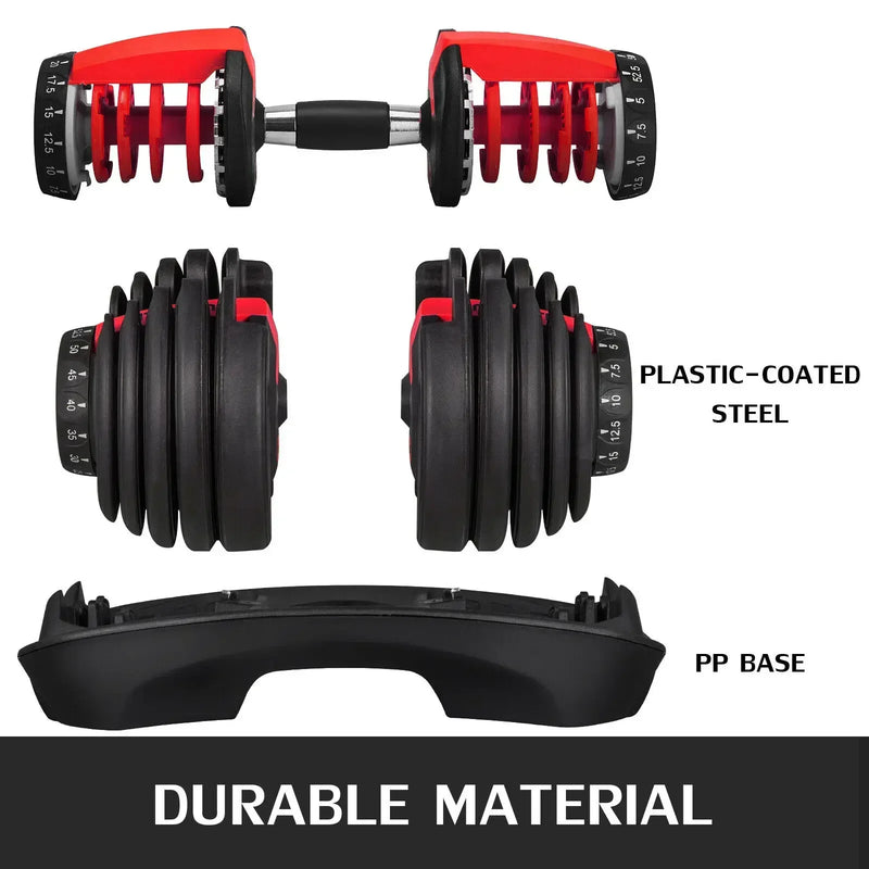 SIHAO Adjustable Dumbbells Sets and Dumbbell Stand 24KG and Dumbbell Weight  With Handle Base Fitness Workouts Equipment