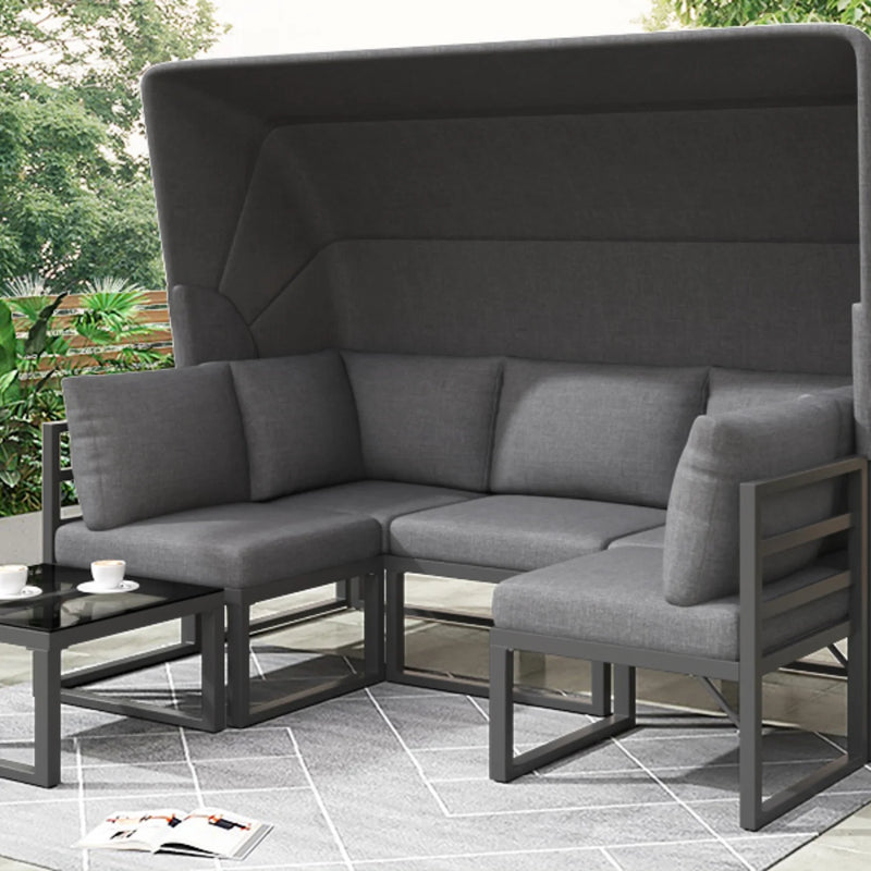 Garden Lounge Set Outdoor Garden Furniture Seating Group Balcony Furniture Set With Weatherproof Balcony Stool Table For Garden