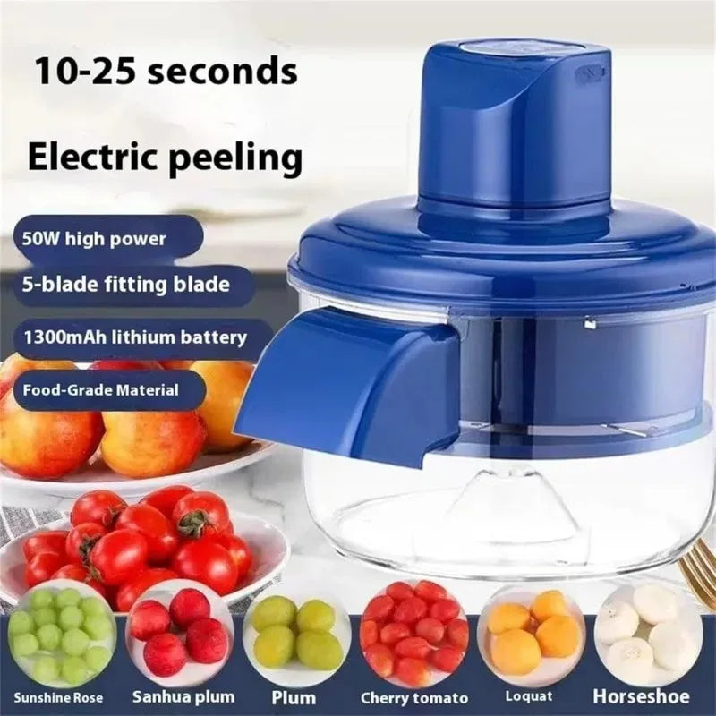 Automatic electric machine for peeling grapes, skin dissolving hands-free for berries and fruits, fruit preparation tool, easy p