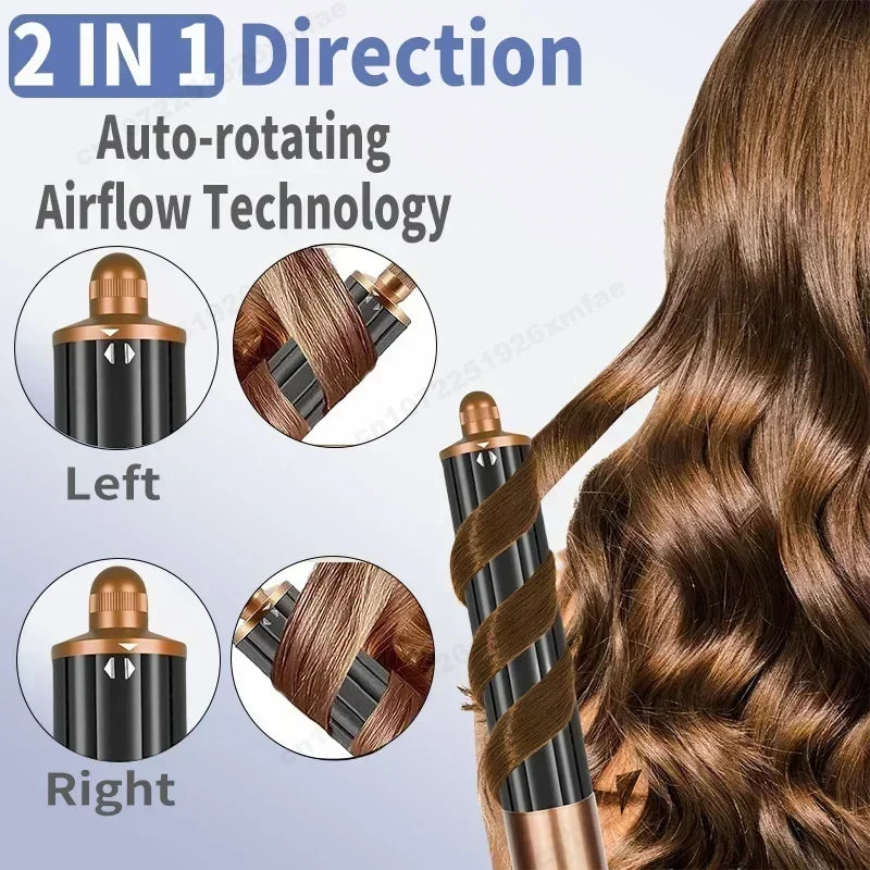 6 in 1 Hair Styler High-Speed Negative Ion Hair Dryer Multi Hair Styler Professional Blow Dryer Brush for Curling Gift for Women
