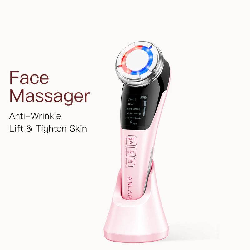 ANLAN EMS Facial Massager Microcurrent Face Lifting Massage Hot Cold Compress Deep Cleansing Facial Care Beauty Device