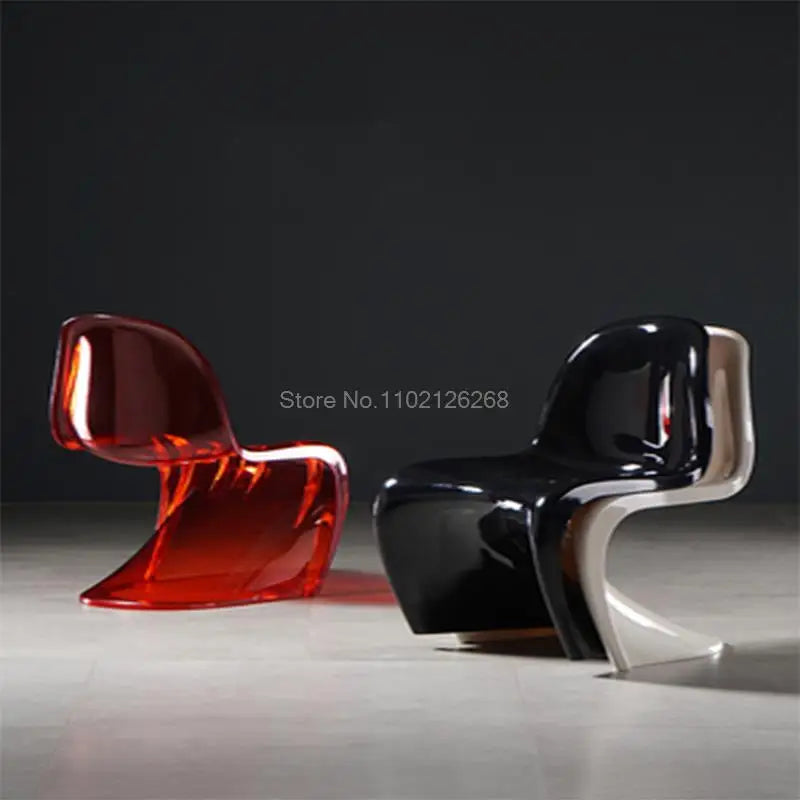 Creative Living Room Dining Stool Crystal Transparent Dining Stool Furniture Modern Minimalist Plastic Dining Chair