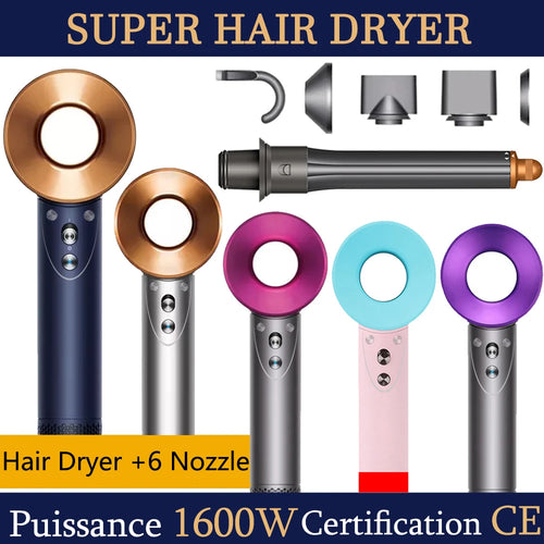 SenCiciMen Professinal Hair Dryer Negative Ion Blow Dryer Quick Dry Leafless Hairdryer Salon Home Constant Temperature Hair Care