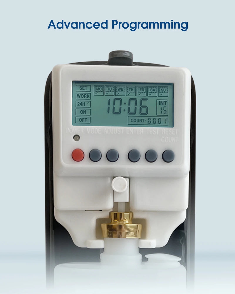 300ML Liquid Air Freshener Dispenser Wall Mounted Automatic Fragrance Perfume Spray Room Toilet Odor Eliminator LCD Programmable