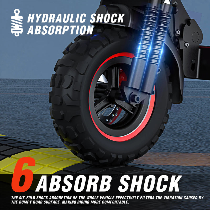 J11 Max Folding Electric Scooter 1200W Motor 48V18AH 10-inch Tires Adult Travel E-Scooter with Seat 30-40 Miles Electric Scooter