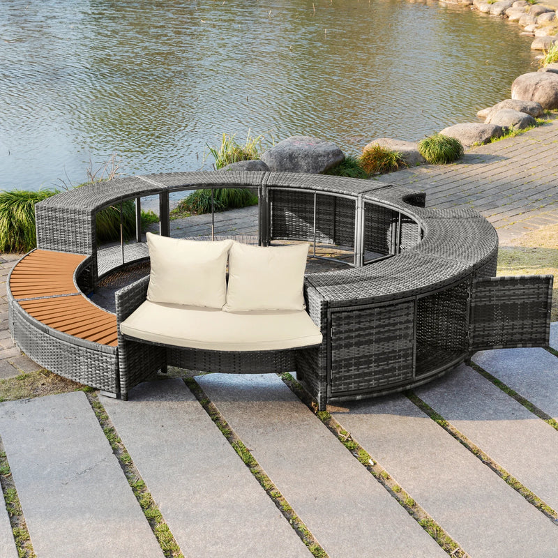 Garden furniture set, suitable for hot tubs and swimming pools, furniture for garden or pool area, pool not included