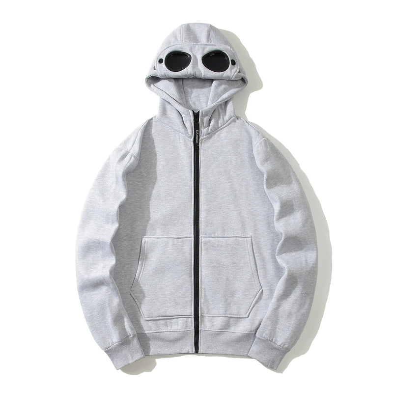 2024 Autumn and Winter New Casual Couple's Glasses Casual Sports Cover Hooded Sweatshirt with Plush Fashion Trend