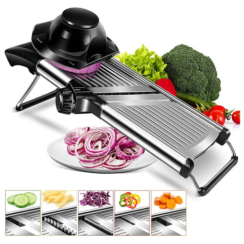 304 Stainless Steel Adjustable Mandoline Vegetable Slicer Professional Cutter Vegetable Grater with Blades Kitchen Gadgets