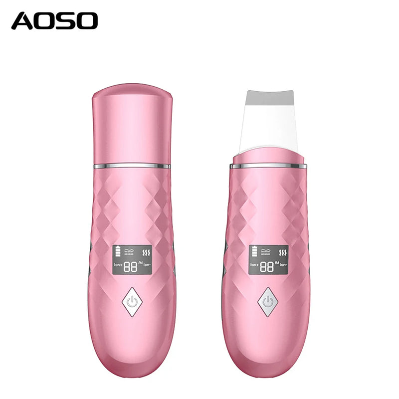 LCD Ultrasonic Skin Spatula - Pore Cleaner & Blackhead Remover Facial Skincare Device