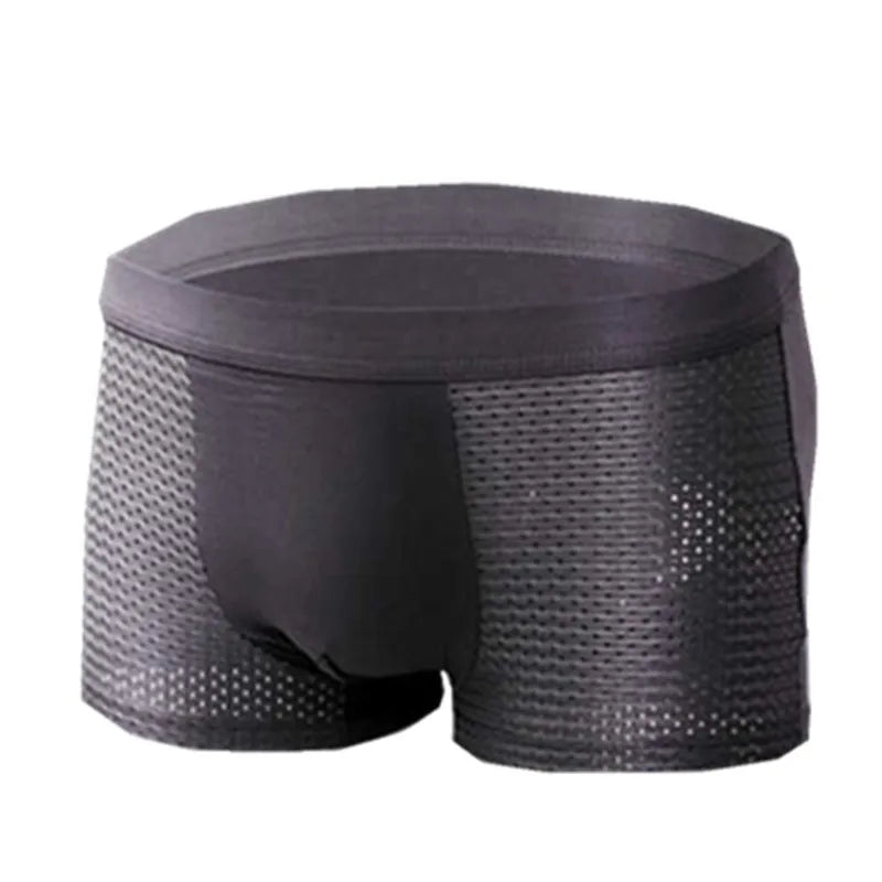 4PCS/Lot Modal Plus Size Ice Silk Men's Breathable And Comfortable Mesh Underwear Wholesale Price Ultrathin Shorts Trunk