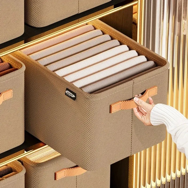 Thicken Fabric Clothes Organizer Storage Box for Sweaters Pants Jeans Drawer Wardrobe Multipurpose Foldable Home Storage Lockers