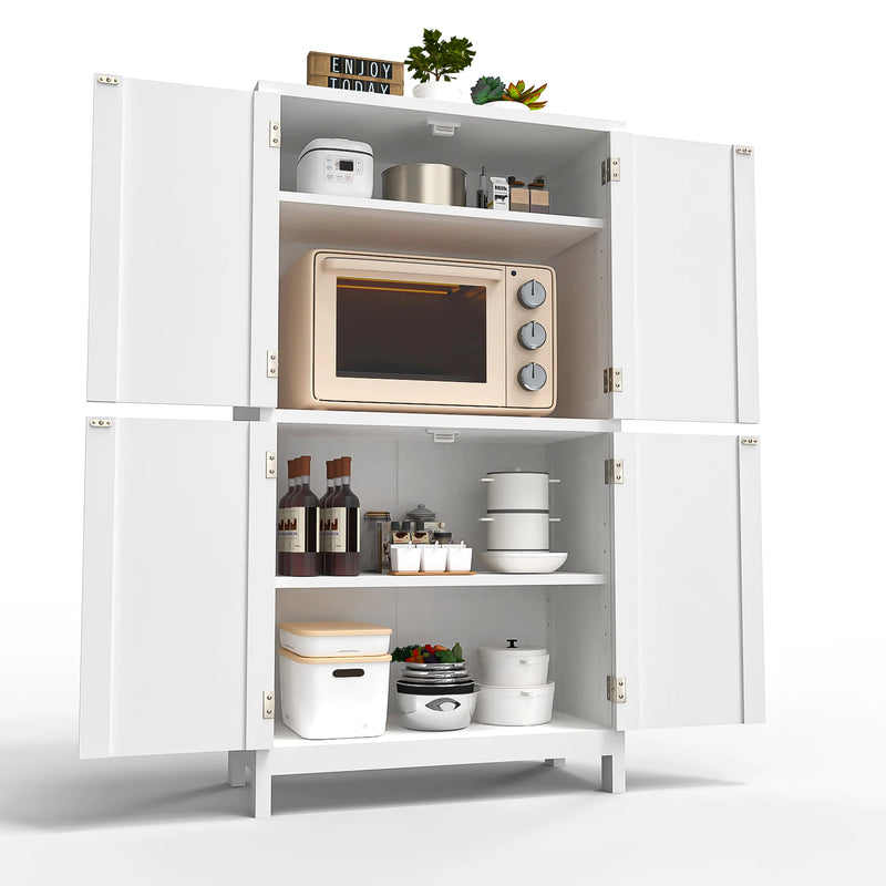 Kitchen Cabinets, 109 cm High wardrobe Kitchen Buffet, Buffet wardrobe with 4 Doors, Dining Room wardrobe for living room, kitch