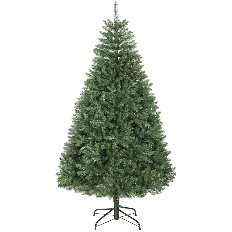 HOMCOM Christmas artificial tree 180 cm Christmas tree with 1687 dense branches Green