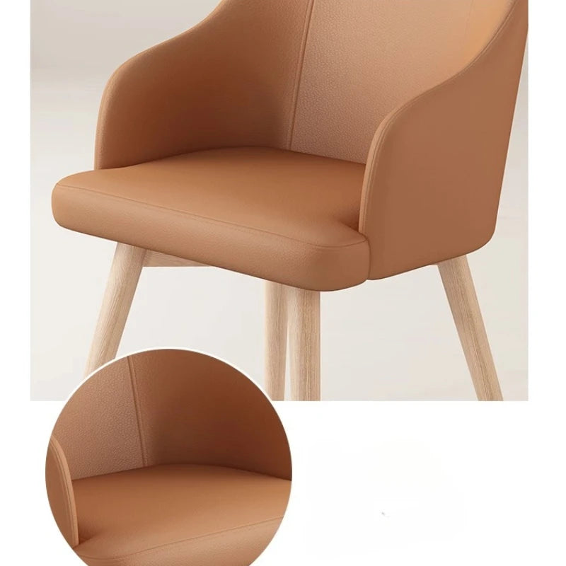 Arm Wooden Dining Chairs Designer Ergonomic Nordic Kitchen Dining Chairs Bedroom Modern Home Furniture Chaises Salle Manger