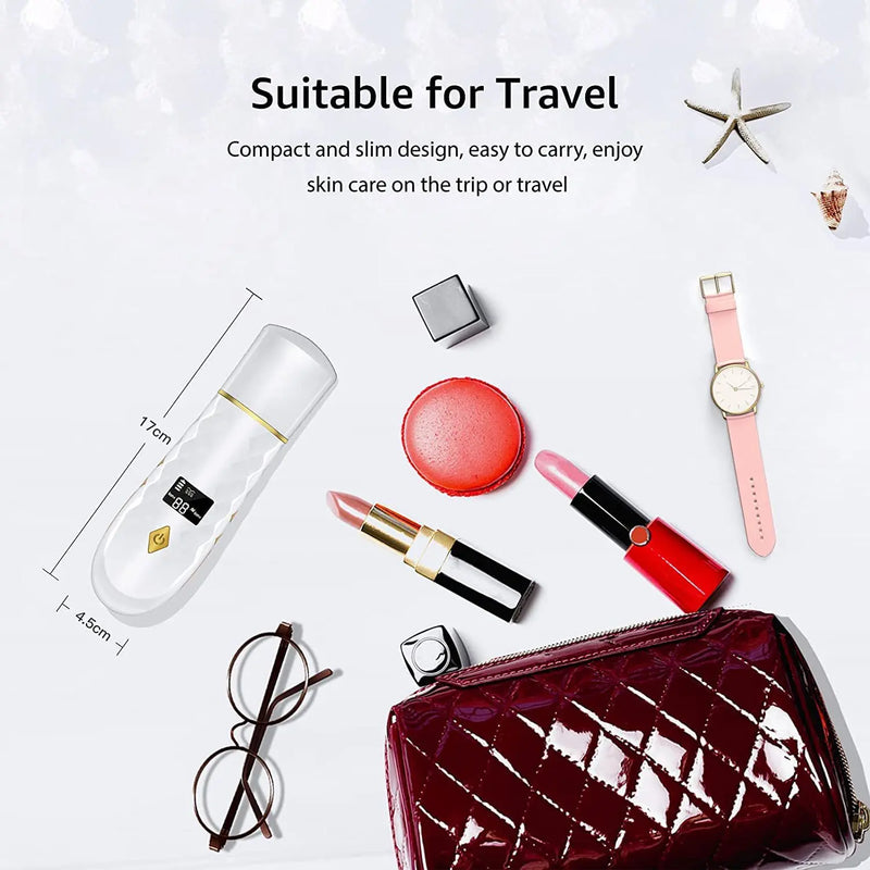 LCD Ultrasonic Skin Spatula - Pore Cleaner & Blackhead Remover Facial Skincare Device