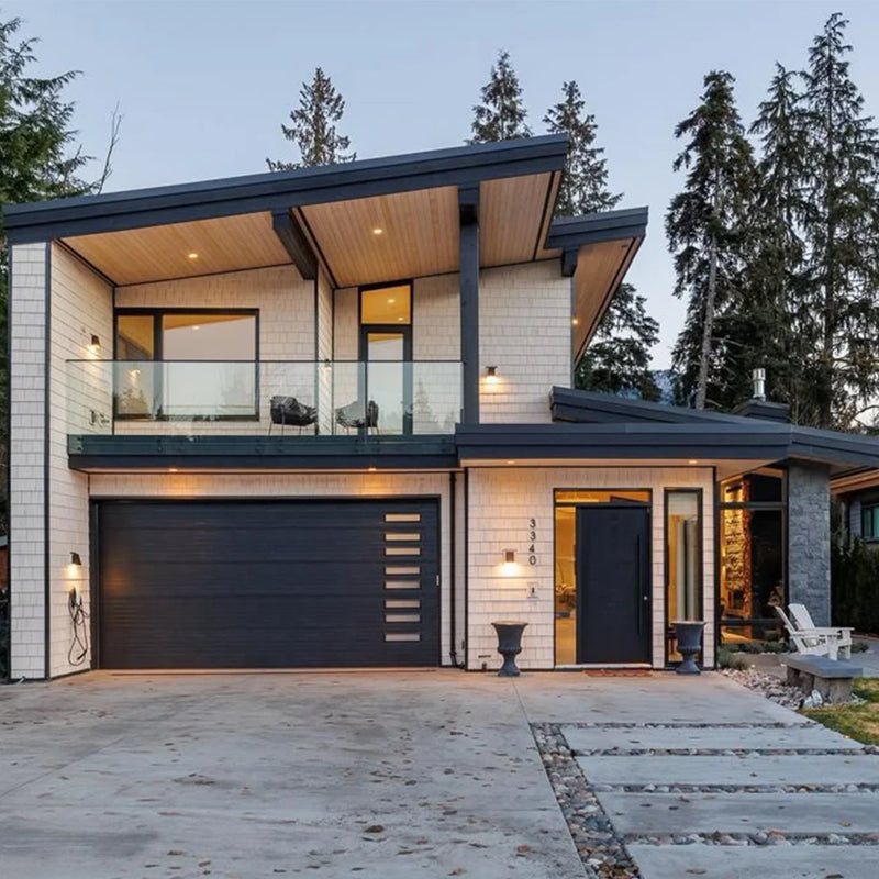 Sixinalu Garage Door House Security Building Entrance Folding Entry Front Aluminum Profile Doors Double Glazed Custom Home Decor