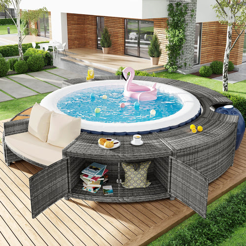 Garden furniture set, suitable for hot tubs and swimming pools, furniture for garden or pool area, pool not included