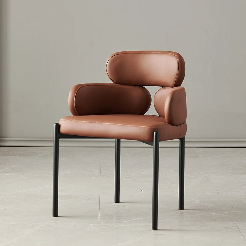 High-end Designer Office Negotiation Back Chair Nordic Luxury Living Room Dining Chair Italian Minimalist Armchair Furniture