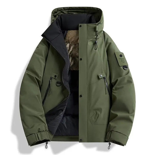 2025 New Men's Winter Coat Thickened and Warm Loose Cotton Jacket Outdoor Ski Jacket Padded Jacket