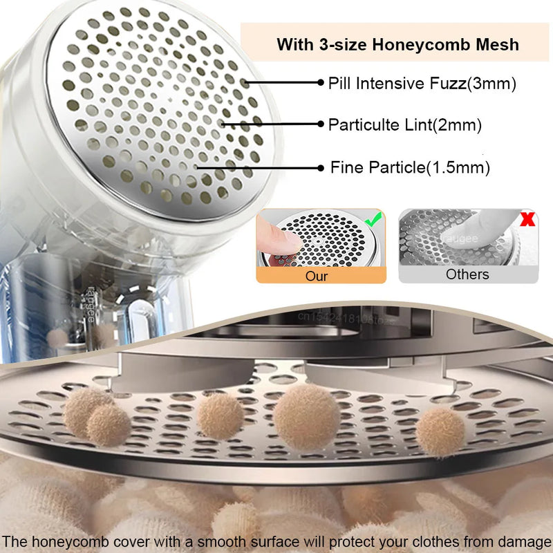 Professional Lint Remover for Clothing Rechargeable Electric Fabric Shaver Hair Ball Pellet Trimmer Removes Lint From Clothes