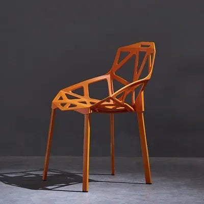 Creative Backrest Plastic Chair Restaurant Home Load-bearing Strong and Stable Dining Chair Cafe Backrest Leisure Chairs