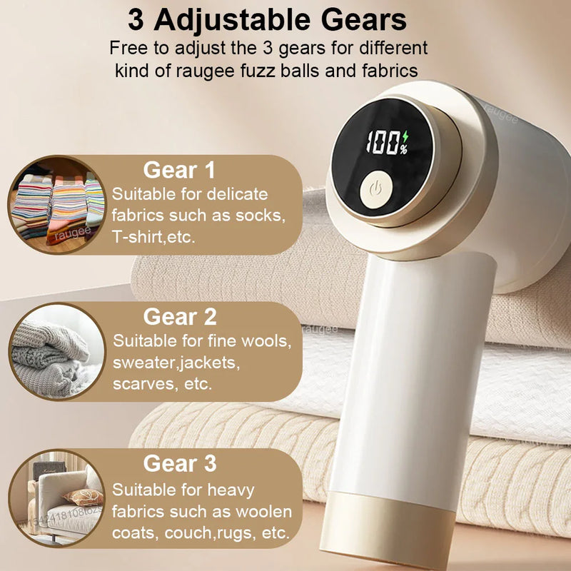 Professional Lint Remover for Clothing Rechargeable Electric Fabric Shaver Hair Ball Pellet Trimmer Removes Lint From Clothes