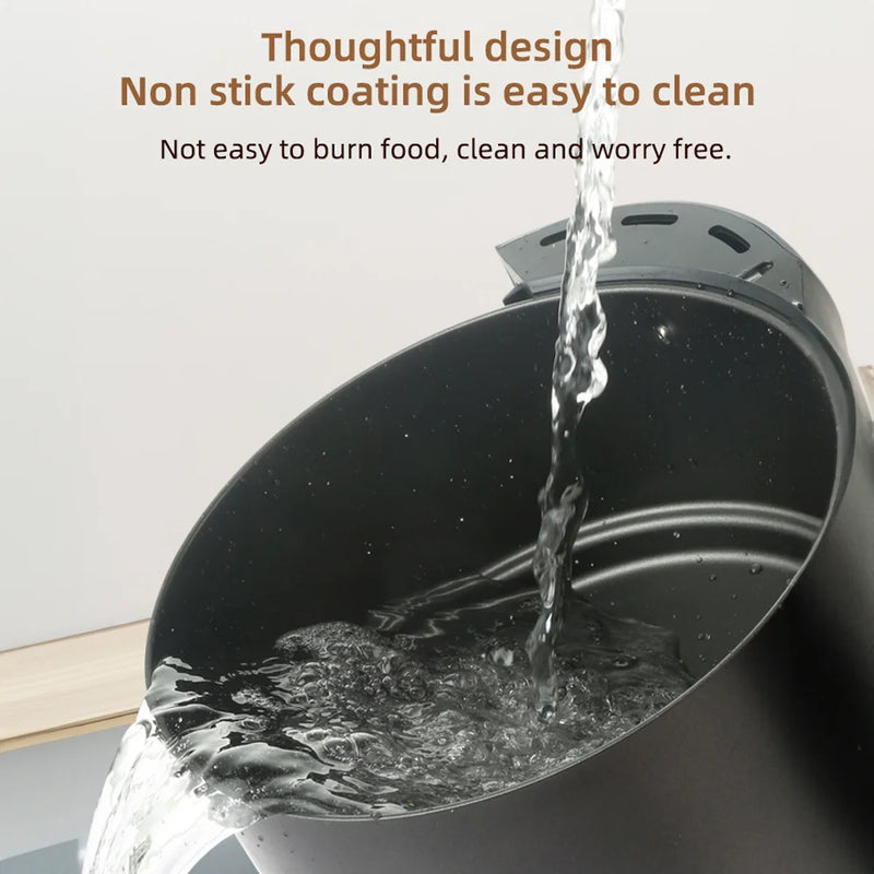 6L Electric Air Fryer with Viewable Window Smart Touch Digital Display Adjustable Temperature Household Oil free Frying Machine