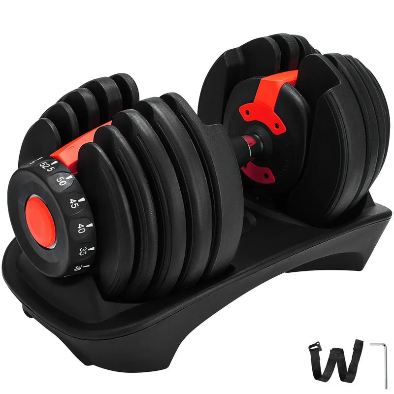 SIHAO Adjustable Dumbbells Sets and Dumbbell Stand 24KG and Dumbbell Weight  With Handle Base Fitness Workouts Equipment