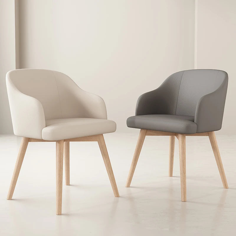 Arm Wooden Dining Chairs Designer Ergonomic Nordic Kitchen Dining Chairs Bedroom Modern Home Furniture Chaises Salle Manger