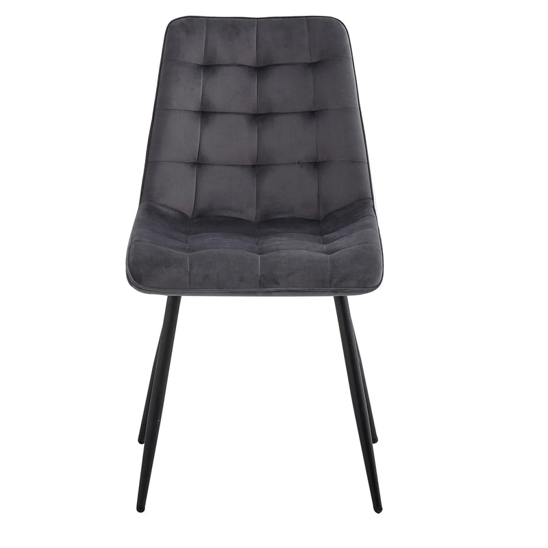 EGOONM A Set of 4 Velvet Dining Chairs Metal Legs Modern Comfortable Chair for Kitchen Bedroom Living Room Home Furniture