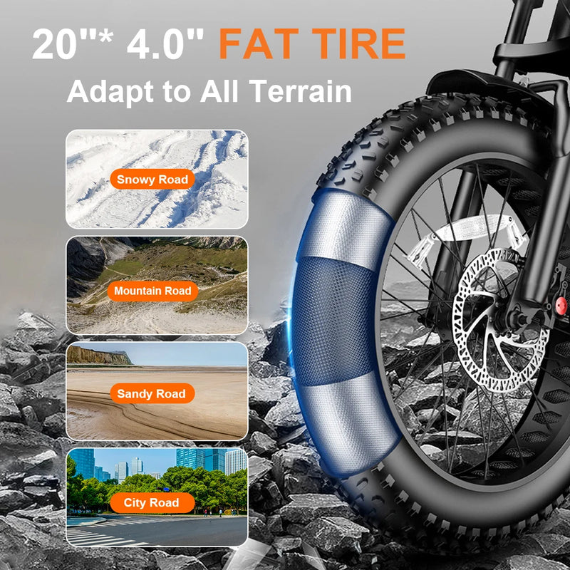 United States European Union Warehouse Fat  H3 Electric   Fat Tires Cheap Mountain   Disc Brakes   Electric