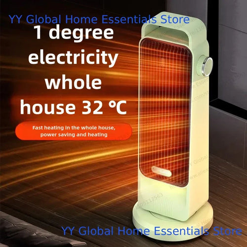 Portable Warm Air Fan: Low Noise Electric Heater with Cool Mode, Household Space Heating for Winter & Home Office Use