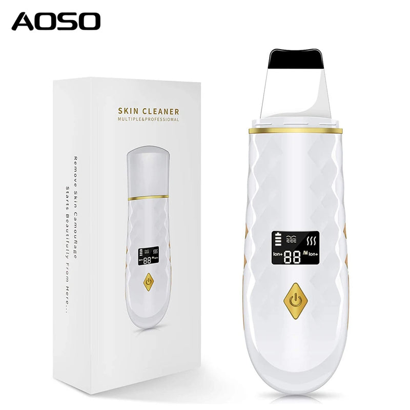 LCD Ultrasonic Skin Spatula - Pore Cleaner & Blackhead Remover Facial Skincare Device